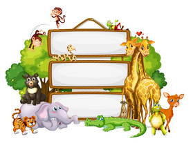 卡通动物 文本框