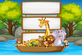 卡通动物 文本框