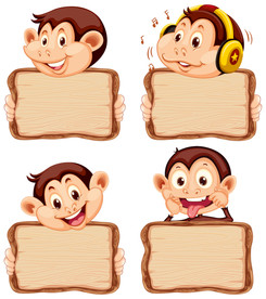 卡通动物 文本框