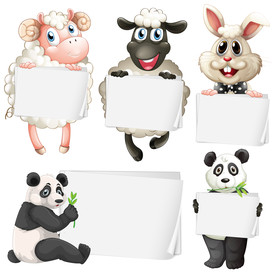 卡通动物 文本框