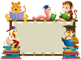 卡通动物 文本框