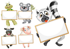 卡通动物 文本框