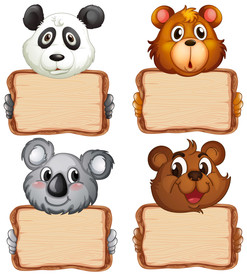 卡通动物 文本框