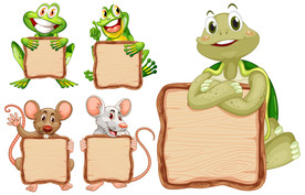 卡通动物 文本框