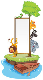 卡通动物 文本框