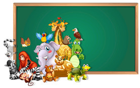 卡通动物 文本框