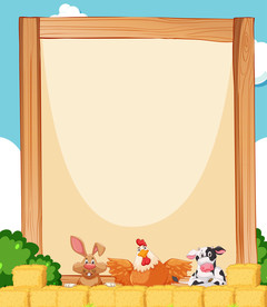 卡通动物 文本框