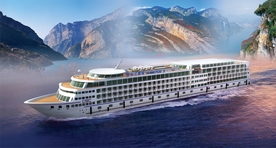 长江游轮烟波浩淼