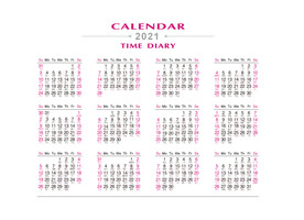 2021年日历