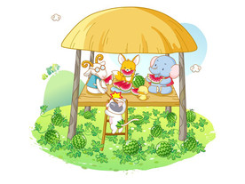 卡通动物叁拾伍