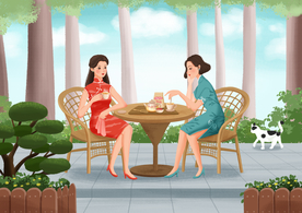 古典女性 手绘女性