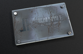 不锈钢斑驳质感LOGO贴图样机