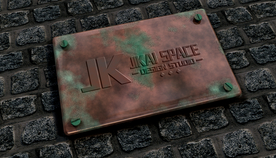 金属锈迹LOGO智贴图样机模板