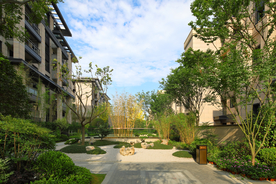 地产 新中式 洋房 实拍图 园