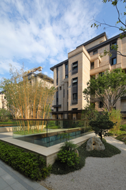 地产 新中式 洋房 实拍图 园