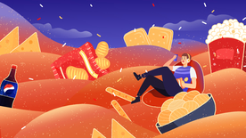 双十一插画背景