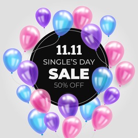 生日背景 节日气球