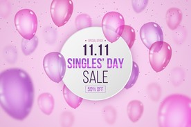 生日背景 节日气球