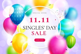 生日背景 节日气球