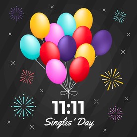 生日背景 节日气球