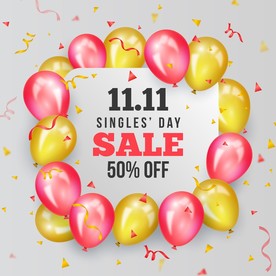 生日背景 节日气球