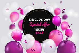 生日背景 节日气球