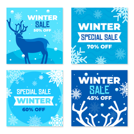 冬季销售卡片