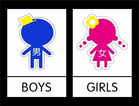 幼儿园卫生间标识