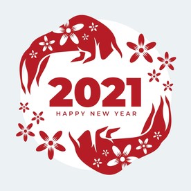 牛 新年展板背景