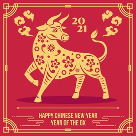 牛 新年展板背景