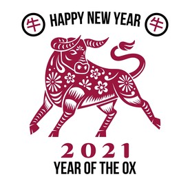 牛 新年展板背景