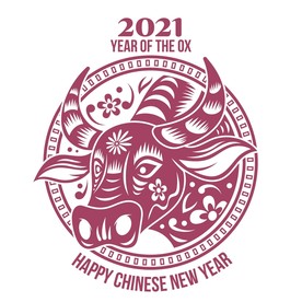 牛 新年展板背景