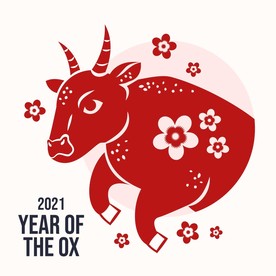 牛 新年展板背景
