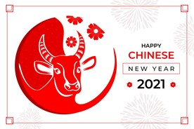 牛 新年展板背景