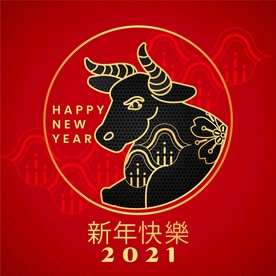 牛 新年展板背景
