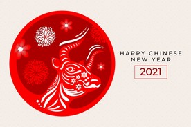 牛 新年展板背景