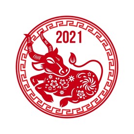 牛 新年展板背景