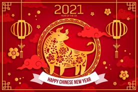 牛 新年展板背景