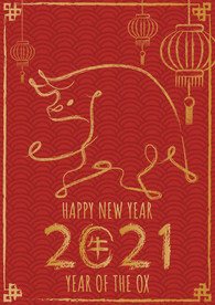 牛 新年展板背景
