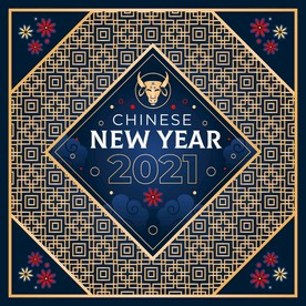 牛 新年展板背景