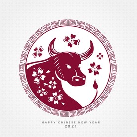 牛 新年展板背景