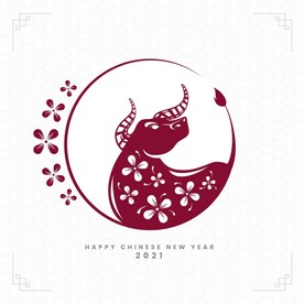 牛 新年展板背景