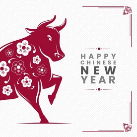 牛 新年展板背景