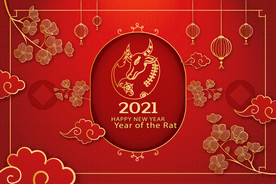 牛 新年展板背景