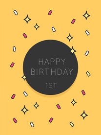 卡通可爱生日海报贺卡