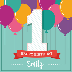 一周岁派对海报