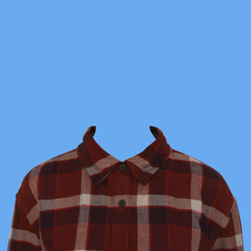 女生格子衬衫证件照素材