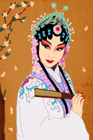 戏曲人物复古传统背景海报素材