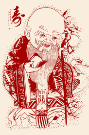 寿星祝寿复古背景海报素材