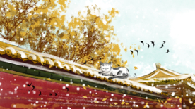 砖墙冬季复古背景海报素材